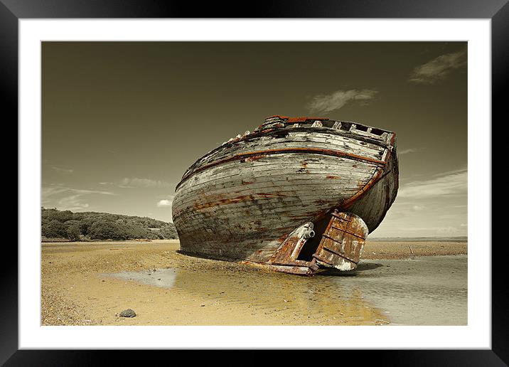Dulas Bay shipwreck Framed Mounted Print by R K Photography