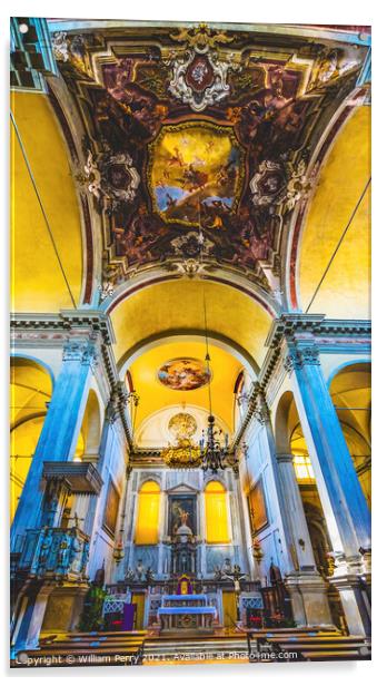 Church of Angelo San Raffaele Venice Italy  Acrylic by William Perry