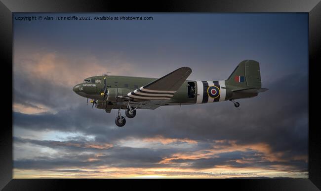 Douglas C-47 Dakota Framed Print by Alan Tunnicliffe
