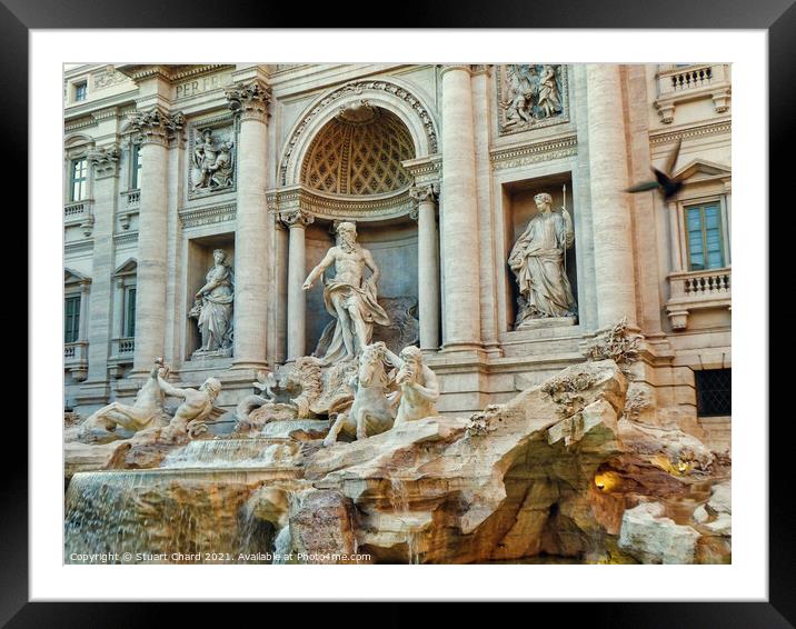 Trevi Fountain in Rome Framed Mounted Print by Travel and Pixels 