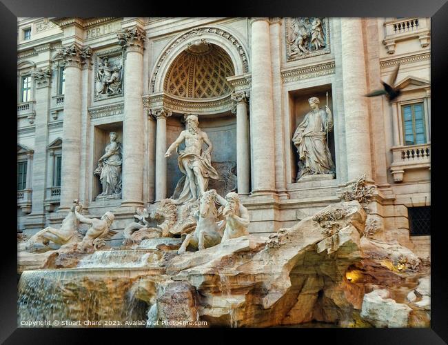 Trevi Fountain in Rome Framed Print by Travel and Pixels 