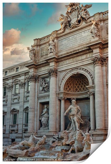 Trevi Fountain in Rome Print by Travel and Pixels 