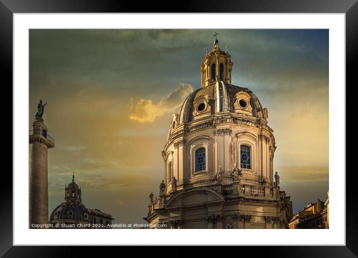 Dome of Saint Peter, Rome Italy  Framed Mounted Print by Stuart Chard
