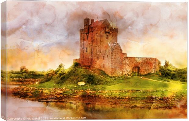 Dungarie Castle, County Galway, Ireland Canvas Print by Nic Croad