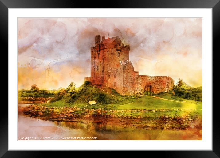 Dungarie Castle, County Galway, Ireland Framed Mounted Print by Nic Croad
