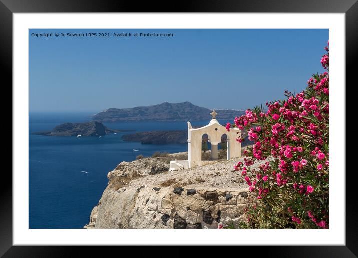 Beautiful Santorini Framed Mounted Print by Jo Sowden