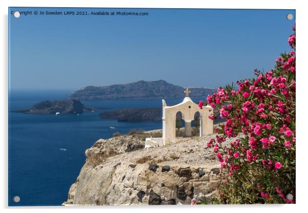 Beautiful Santorini Acrylic by Jo Sowden
