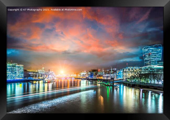 A London Skyline Scene Framed Print by K7 Photography