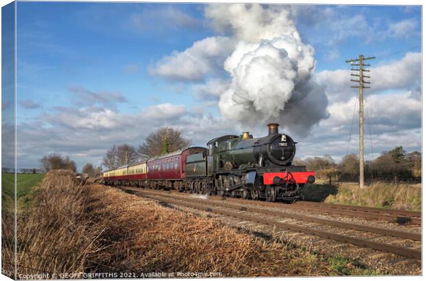 7802 Quorn Great Central railway Canvas Print by GEOFF GRIFFITHS