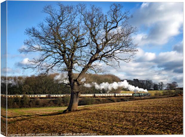 92214 Great central railway steam train Canvas Print by GEOFF GRIFFITHS