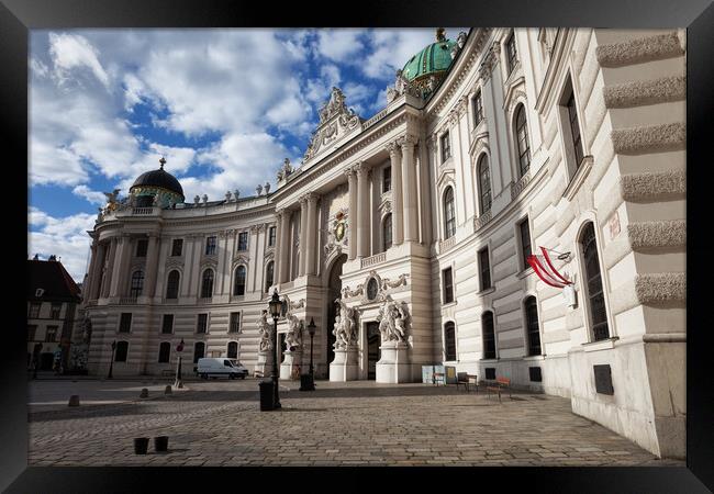 St. Michael Wing of Hofburg Palace in Vienna Framed Print by Artur Bogacki