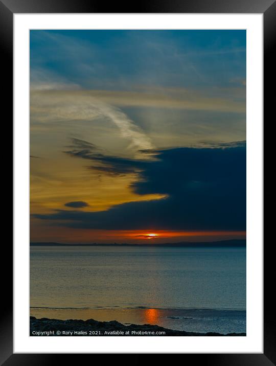 Sunset Framed Mounted Print by Rory Hailes