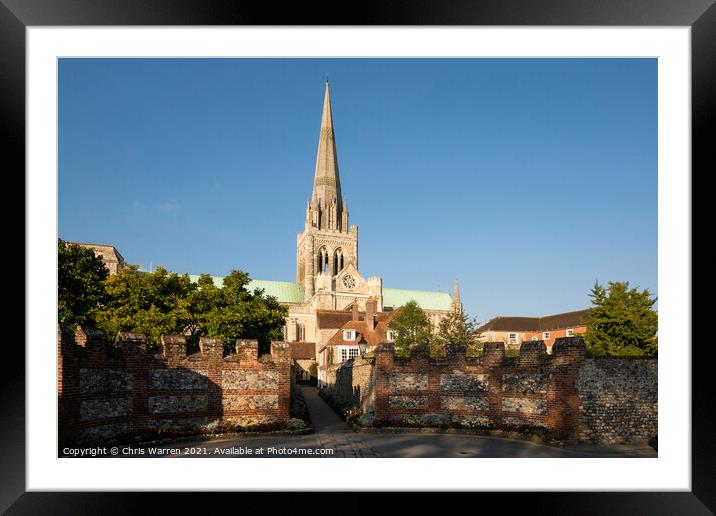 Chichester Cathedral Chichester West Sussex Framed Mounted Print by Chris Warren