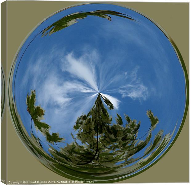 Spherical Paperweight Hole in the sky Canvas Print by Robert Gipson