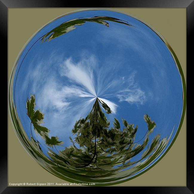 Spherical Paperweight Hole in the sky Framed Print by Robert Gipson