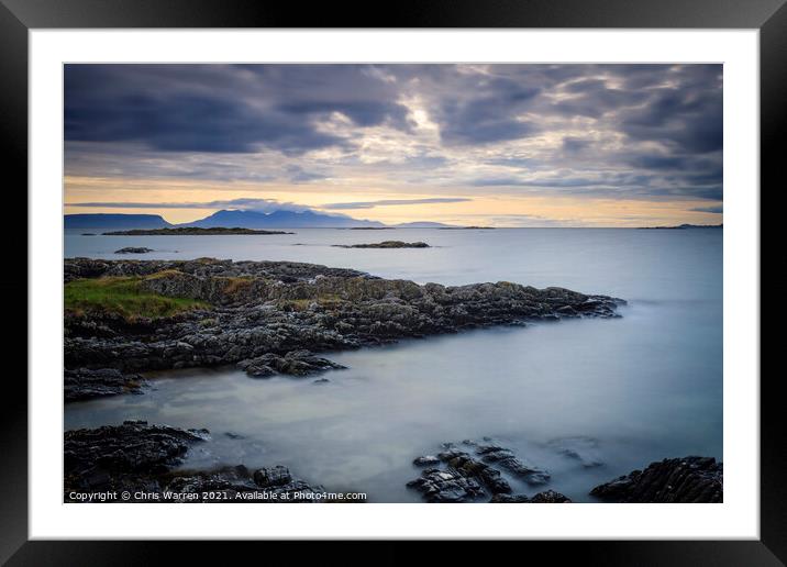 Evening at Arisaig Lochaber Inverness-shire Framed Mounted Print by Chris Warren