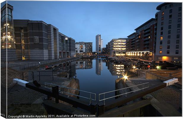Clarence Dock. Canvas Print by Martin Appleby