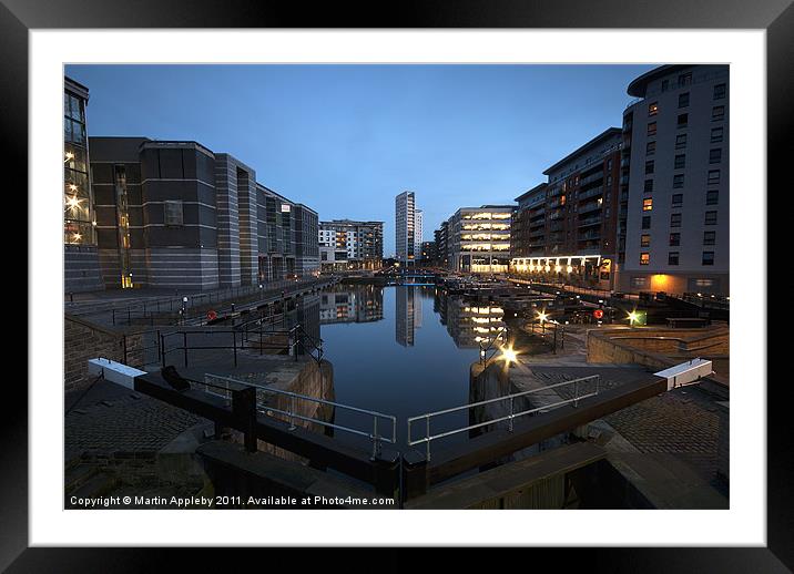Clarence Dock. Framed Mounted Print by Martin Appleby