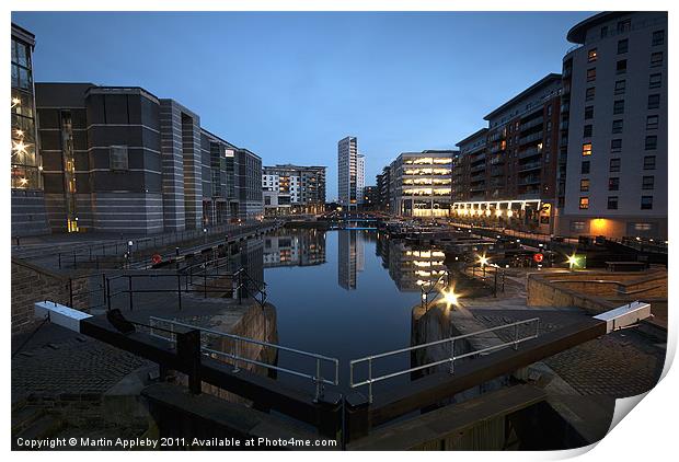 Clarence Dock. Print by Martin Appleby