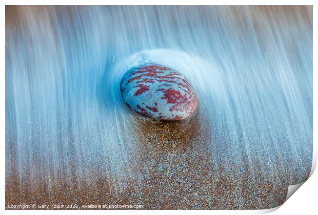Little red pebble Print by Gary Holpin