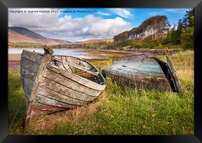 Old boats at Applecross, Scotland Framed Print by Andrew Kearton