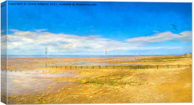Hunstanton Beach impressions 2 Canvas Print by Linsey Williams