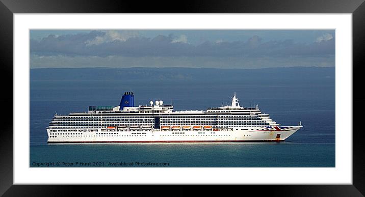 Cruise Ship Arcadia Framed Mounted Print by Peter F Hunt