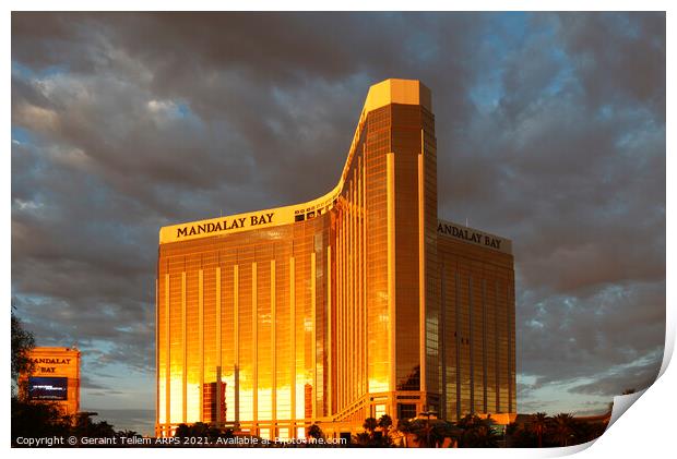 Mandalay Bay Hotel and Casino, Las Vegas, Nevada,  Print by Geraint Tellem ARPS