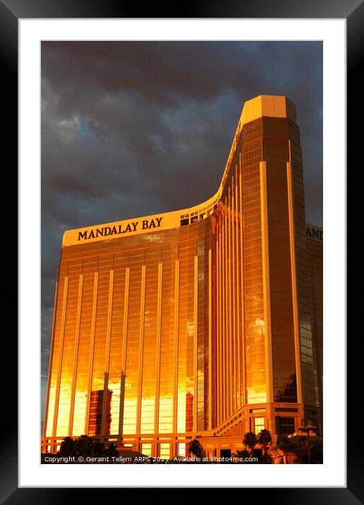 Mandalay Bay Hotel and Casino, Las Vegas, Nevada,  Framed Mounted Print by Geraint Tellem ARPS
