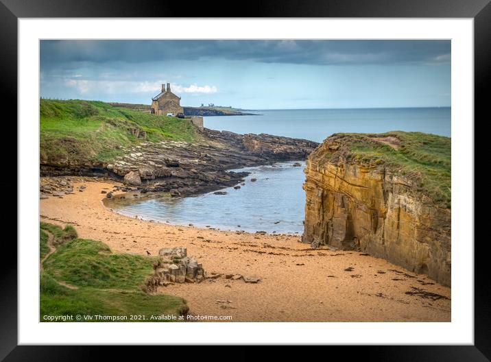 From Craster to Seahouses Framed Mounted Print by Viv Thompson