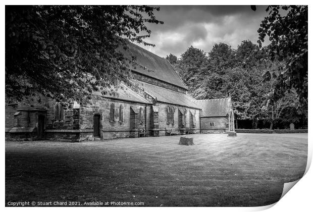 English country church in Great Wyrley Print by Travel and Pixels 