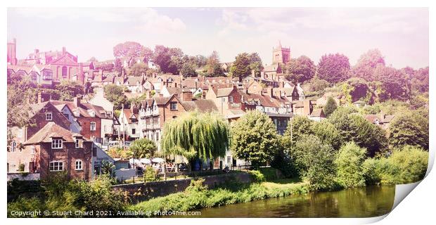 Historic town of Bridgnorth in Shropshire Print by Travel and Pixels 