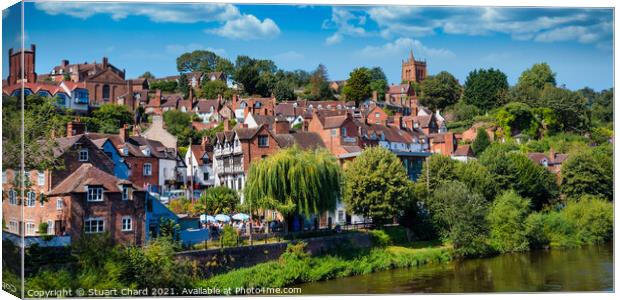 Historic town of Bridgnorth in Shropshire Canvas Print by Travel and Pixels 