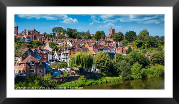 Historic town of Bridgnorth in Shropshire Framed Mounted Print by Travel and Pixels 
