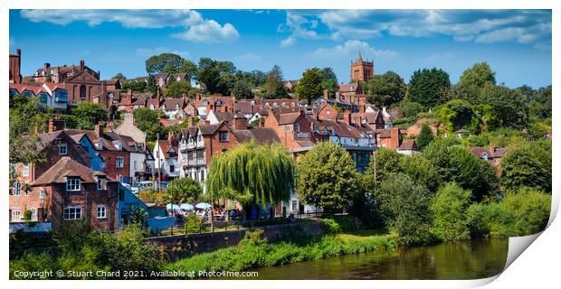 Historic town of Bridgnorth in Shropshire Print by Travel and Pixels 