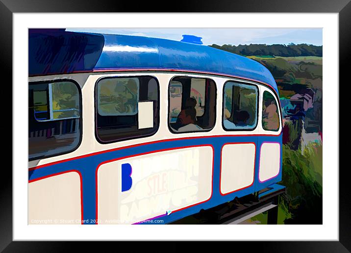 Bridgnorth cliff railway, artwork Framed Mounted Print by Travel and Pixels 