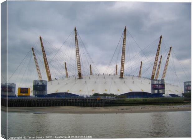 O2 Building Arena Greenwich Penisula Thames London Canvas Print by Terry Senior