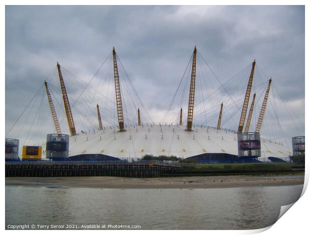 O2 Building Arena Greenwich Penisula Thames London Print by Terry Senior