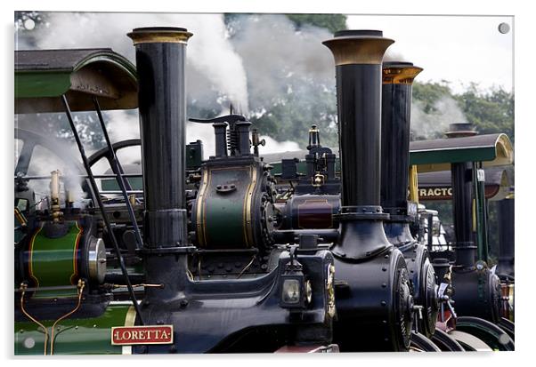 Steam engines Acrylic by Tony Bates