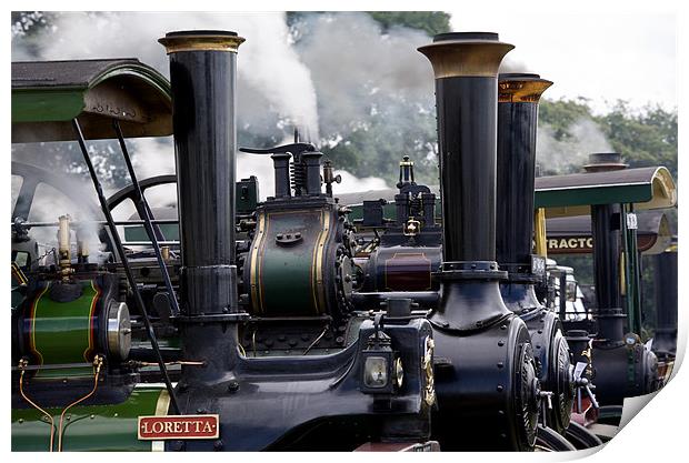 Steam engines Print by Tony Bates