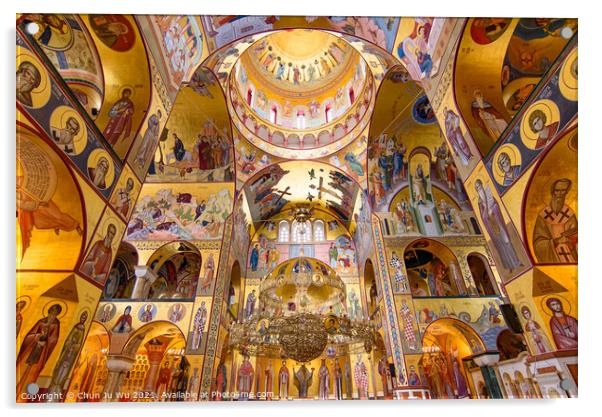 Interior of Cathedral of the Resurrection of Christ in Podgorica, Montenegro Acrylic by Chun Ju Wu