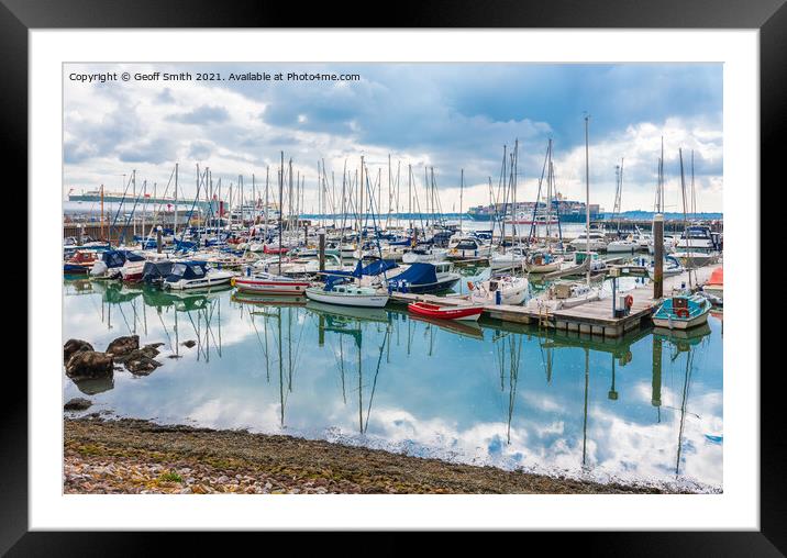 Town Quay Marina, Southampton Framed Mounted Print by Geoff Smith