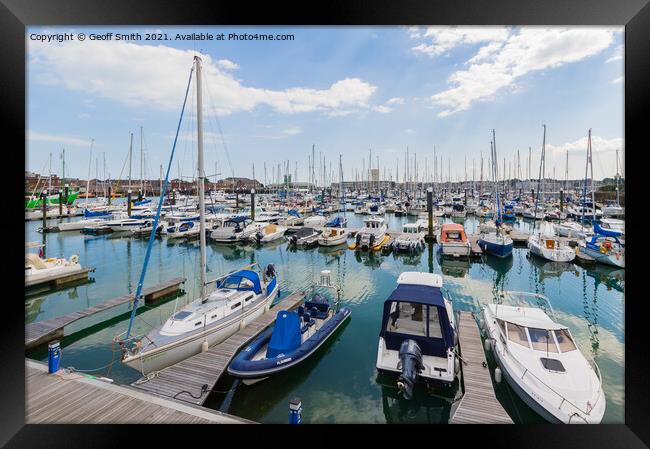 Haslar Marina in Portsmouth Harbour Framed Print by Geoff Smith