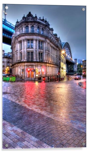 Newcastle quayside Acrylic by David Thompson