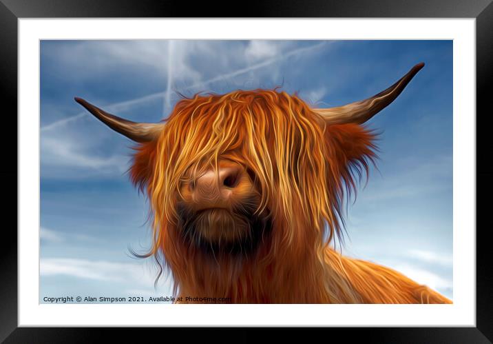 Heilan Coo Framed Mounted Print by Alan Simpson