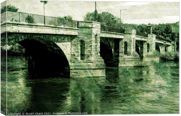 Bridge over the River Seven Canvas Print by Stuart Chard