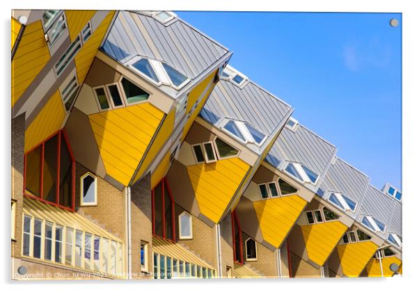 Cube houses in Rotterdam, Netherlands Acrylic by Chun Ju Wu