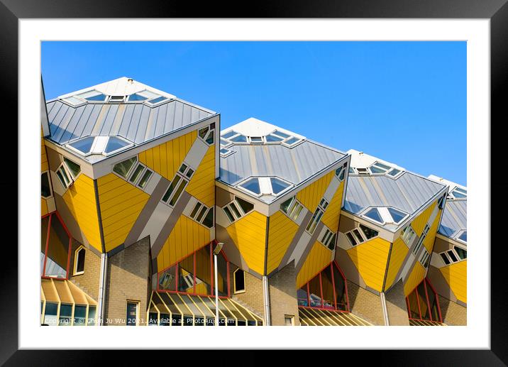 Cube houses in Rotterdam, Netherlands Framed Mounted Print by Chun Ju Wu