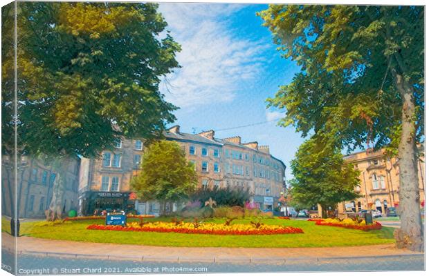 Harrogate town in North Yorkshire Canvas Print by Stuart Chard