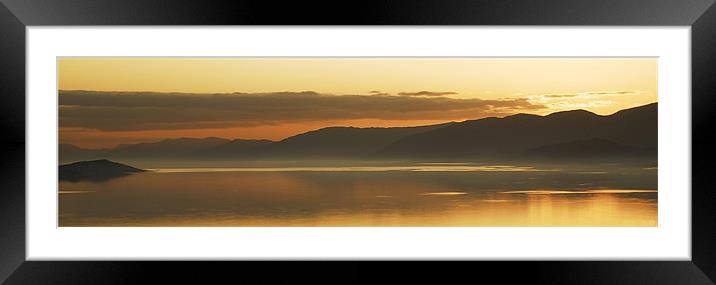 Linnhe Sunset Framed Mounted Print by Richard Peck